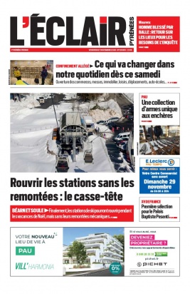 L'Éclair des Pyrénées N°23095 du 27 novembre 2020 à télécharger sur iPad