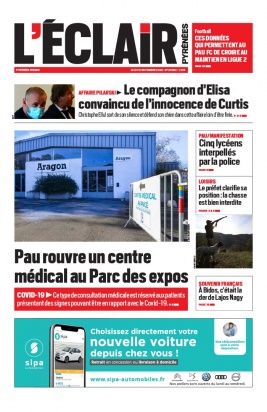 L'Éclair des Pyrénées N°23082 du 12 novembre 2020 à télécharger sur iPad