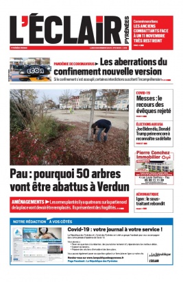 L'Éclair des Pyrénées N°23080 du 09 novembre 2020 à télécharger sur iPad