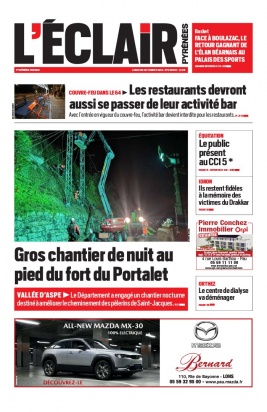 L'Éclair des Pyrénées N°23068 du 26 octobre 2020 à télécharger sur iPad