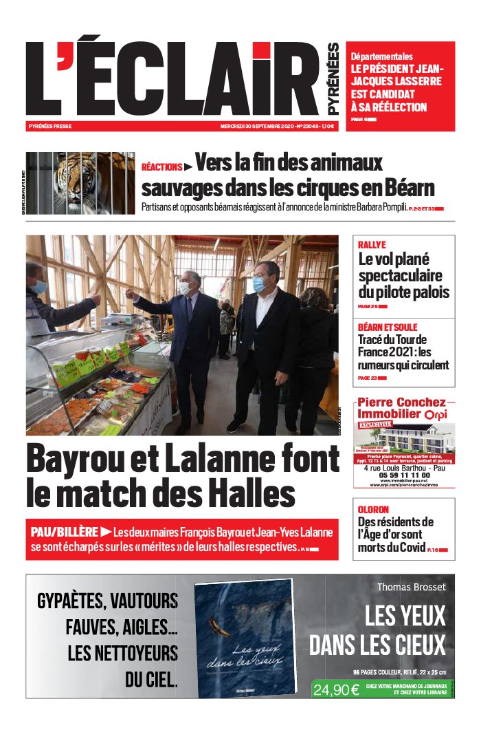 L'Éclair des Pyrénées 30 septembre 2020 Abonnement L'Éclair des Pyrénées Pas Cher avec le BOUQUET ePresse.fr