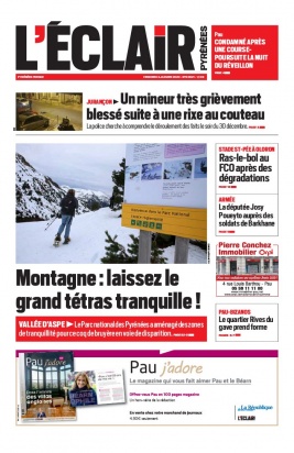 L'Éclair des Pyrénées N°22821 du 03 janvier 2020 à télécharger sur iPad