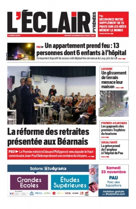 L'Éclair des Pyrénées N°22781 du 15 novembre 2019 à télécharger sur iPad