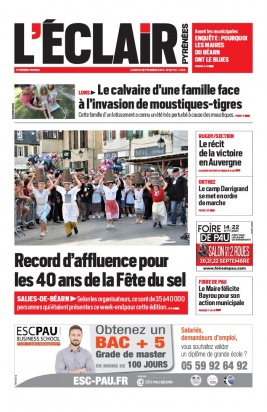 L'Éclair des Pyrénées N°22731 du 16 septembre 2019 à télécharger sur iPad