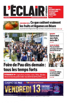L'Éclair des Pyrénées N°22729 du 13 septembre 2019 à télécharger sur iPad