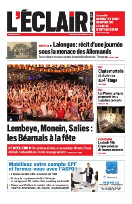 L'Éclair des Pyrénées N°22696 du 05 août 2019 à télécharger sur iPad