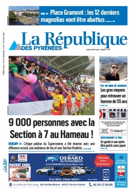La République des Pyrénées N°20220829 du 29 août 2022 à télécharger sur iPad