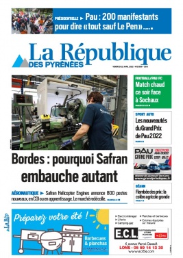 La République des Pyrénées N°20220422 du 22 avril 2022 à télécharger sur iPad
