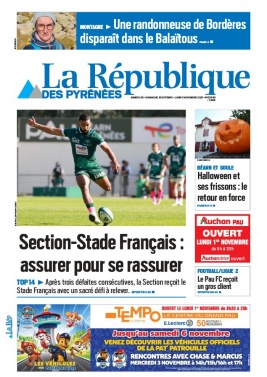 La République des Pyrénées N°20211030 du 30 octobre 2021 à télécharger sur iPad