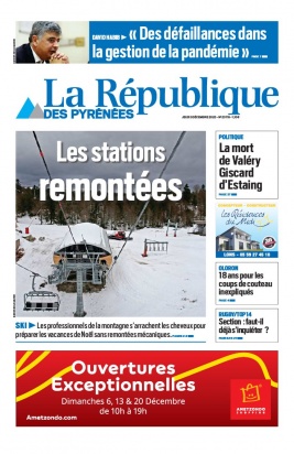 La République des Pyrénées N°20201203 du 03 décembre 2020 à télécharger sur iPad