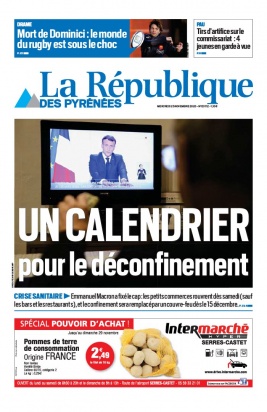 La République des Pyrénées N°20201125 du 25 novembre 2020 à télécharger sur iPad