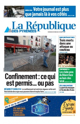 La République des Pyrénées N°20201030 du 30 octobre 2020 à télécharger sur iPad