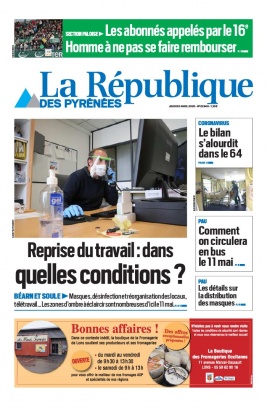 La République des Pyrénées N°20200430 du 30 avril 2020 à télécharger sur iPad