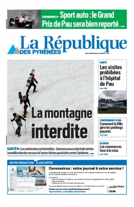 La République des Pyrénées N°20200319 du 19 mars 2020 à télécharger sur iPad