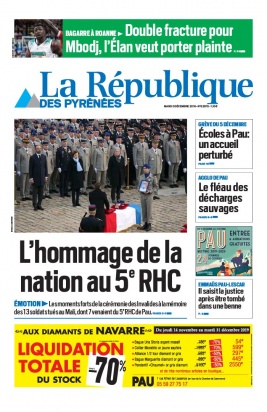 La République des Pyrénées N°20191203 du 03 décembre 2019 à télécharger sur iPad