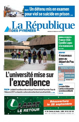 La République des Pyrénées N°20191002 du 02 octobre 2019 à télécharger sur iPad