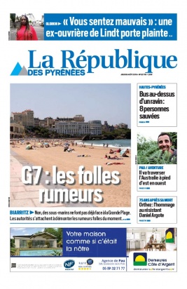 La République des Pyrénées N°20190808 du 08 août 2019 à télécharger sur iPad