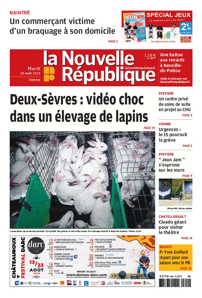 La Nouvelle République 20 août 2019 Abonnement Nouvelle République Pas Cher avec le BOUQUET ePresse.fr