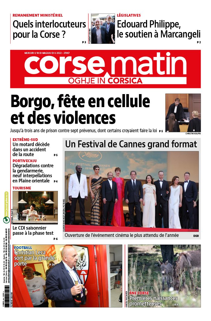 Corse Matin N°27067 du 18 mai 2022 à télécharger sur iPad