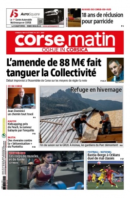 Corse Matin N°26841 du 01 octobre 2021 à télécharger sur iPad