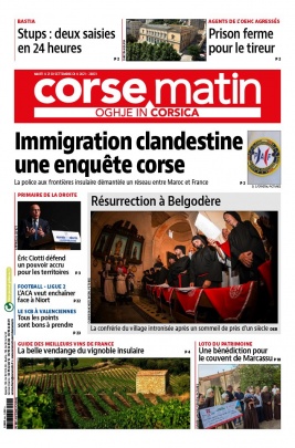 Corse Matin N°26831 du 21 septembre 2021 à télécharger sur iPad