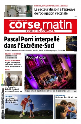 Corse Matin N°26826 du 16 septembre 2021 à télécharger sur iPad