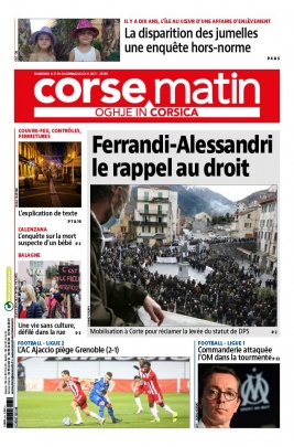 Corse Matin N°26599 du 31 janvier 2021 à télécharger sur iPad