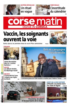 Corse Matin N°26575 du 07 janvier 2021 à télécharger sur iPad