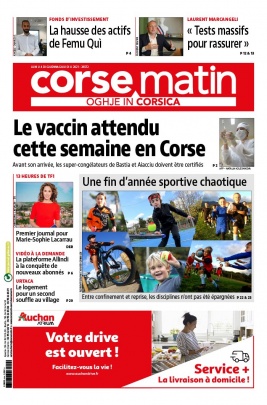 Corse Matin N°26572 du 04 janvier 2021 à télécharger sur iPad
