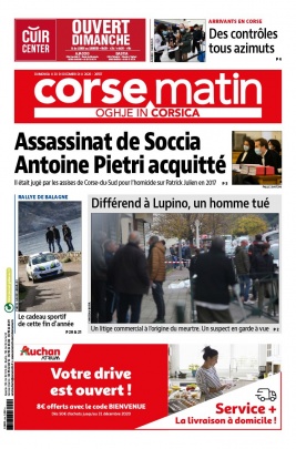 Corse Matin N°26557 du 20 décembre 2020 à télécharger sur iPad