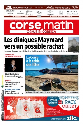 Corse Matin N°26541 du 04 décembre 2020 à télécharger sur iPad