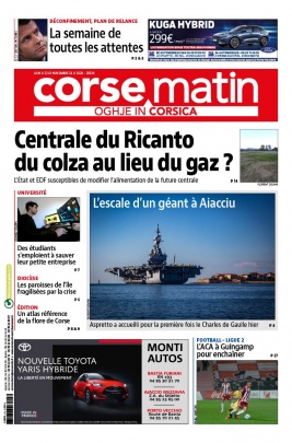 Corse Matin N°26530 du 23 novembre 2020 à télécharger sur iPad