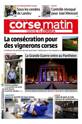 Corse Matin N°26519 du 12 novembre 2020 à télécharger sur iPad