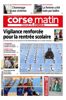 Corse Matin N°26507 du 31 octobre 2020 à télécharger sur iPad