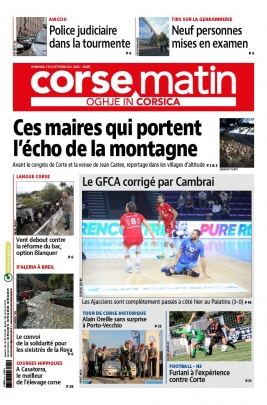 Corse Matin N°26487 du 11 octobre 2020 à télécharger sur iPad