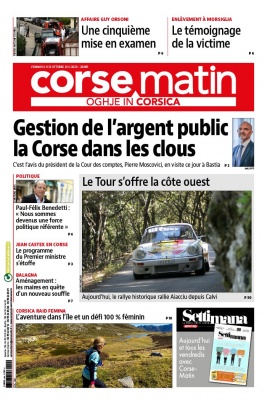 Corse Matin N°26485 du 09 octobre 2020 à télécharger sur iPad