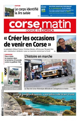 Corse Matin N°26484 du 08 octobre 2020 à télécharger sur iPad