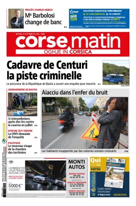Corse Matin N°26483 du 07 octobre 2020 à télécharger sur iPad