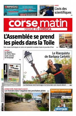 Corse Matin N°26471 du 25 septembre 2020 à télécharger sur iPad