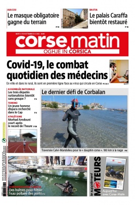 Corse Matin N°26461 du 15 septembre 2020 à télécharger sur iPad