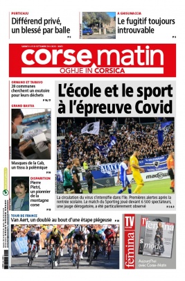Corse Matin N°26451 du 05 septembre 2020 à télécharger sur iPad