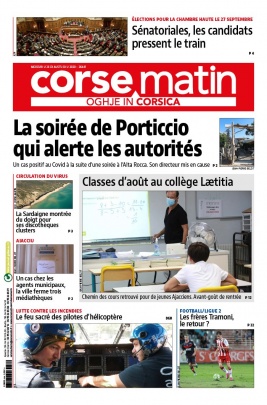 Corse Matin N°26441 du 26 août 2020 à télécharger sur iPad
