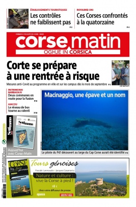 Corse Matin N°26436 du 21 août 2020 à télécharger sur iPad