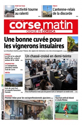 Corse Matin N°26418 du 03 août 2020 à télécharger sur iPad