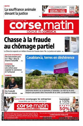 Corse Matin N°26387 du 03 juillet 2020 à télécharger sur iPad