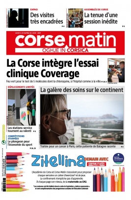 Corse Matin N°26317 du 23 avril 2020 à télécharger sur iPad