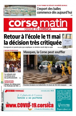 Corse Matin N°26309 du 15 avril 2020 à télécharger sur iPad
