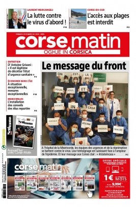 Corse Matin N°26283 du 20 mars 2020 à télécharger sur iPad