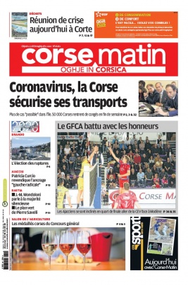 Corse Matin N°26261 du 27 février 2020 à télécharger sur iPad