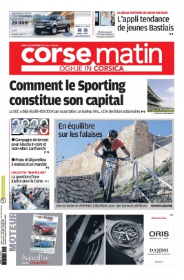 Corse Matin N°26181 du 09 décembre 2019 à télécharger sur iPad
